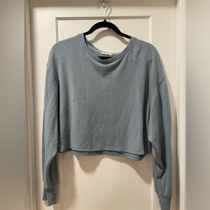 Garage Women's Dusty Blue Cropped Sweatshirt